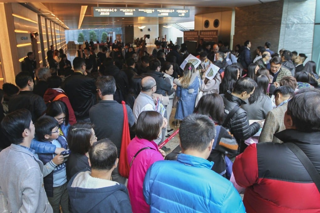 Buyers queue up to snap new property launches in Hong Kong all the time. Photo: Roy Issa