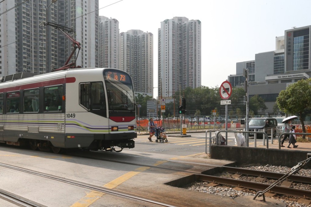 About six months ago light rail drivers were told by MTR management to slow down from 35km/h to 15km/h when approaching Tin Wing stop platform, Photo: K.Y. Cheng