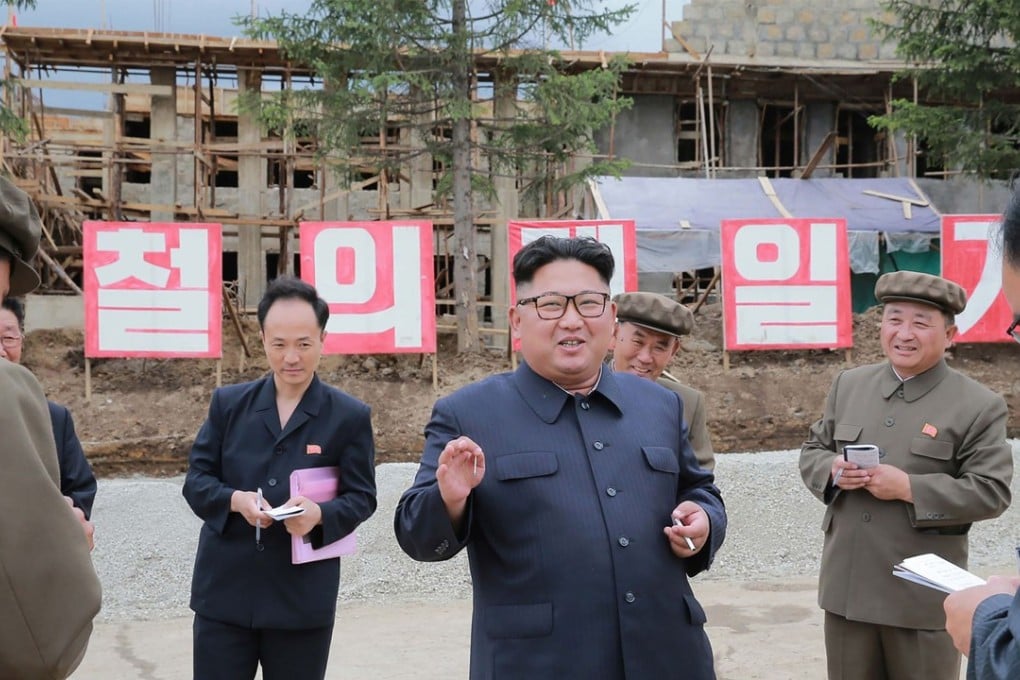 If North Korean leader Kim Jong-un, shown inspecting a construction site, wants to develop his nation’s economy, the International Monetary Fund will ‘seek to be helpful’, an IMF official said. Photo: KCNA/KNS via AFP