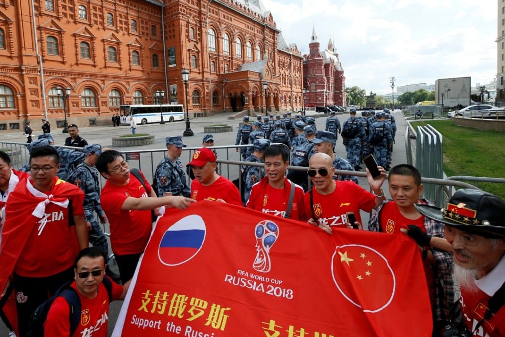 Chinese tourists arrive on the eve of the 2018 Fifa World Cup in Moscow, Russia. Photo: Reuters