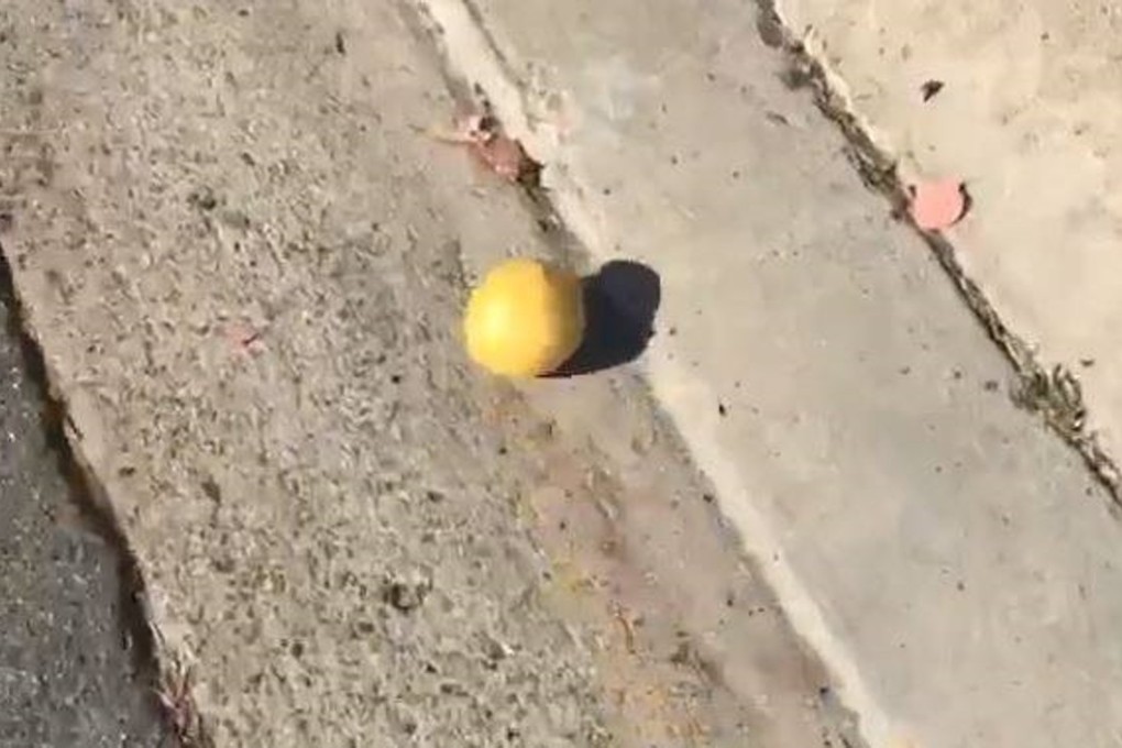 It's a lemon rolling down a hill. That's all. Photo: Twitter / Mike Sakasegawa