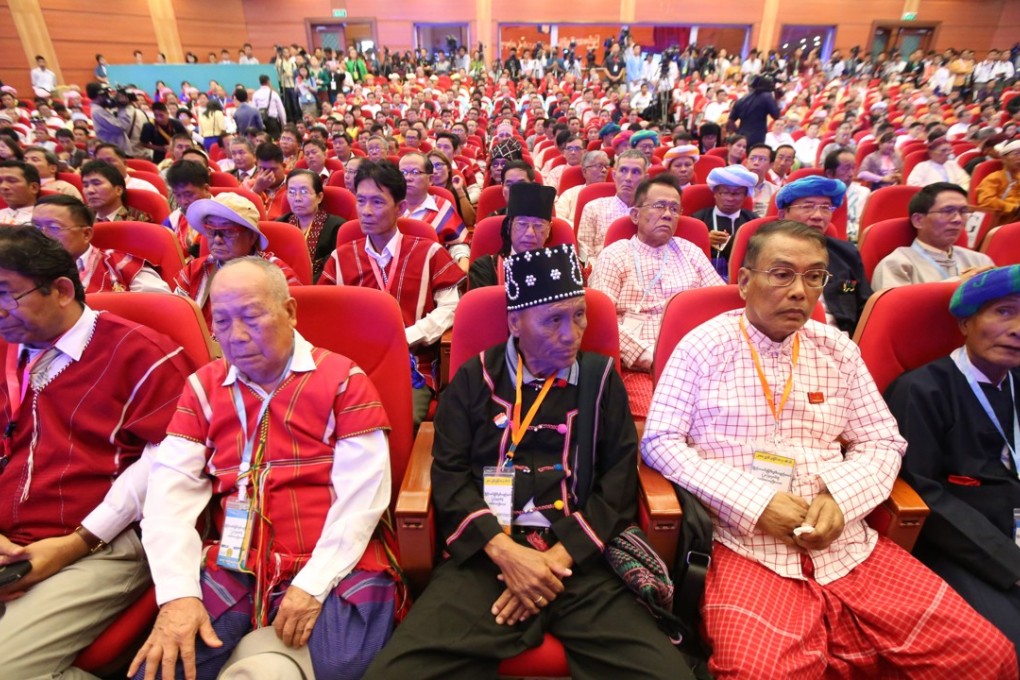 Representatives attend the third meeting of Myanmar's 21st Century Panglong Peace Conference at the Myanmar International Convention Centre in Nay Pyi Taw, Myanmar. Photo: Xinhua