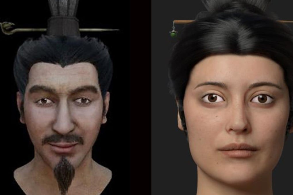 Facial reconstruction of a man who could be Qin Shi Huang's son and a woman who may have been a wife or concubine. Credit: Northwest University