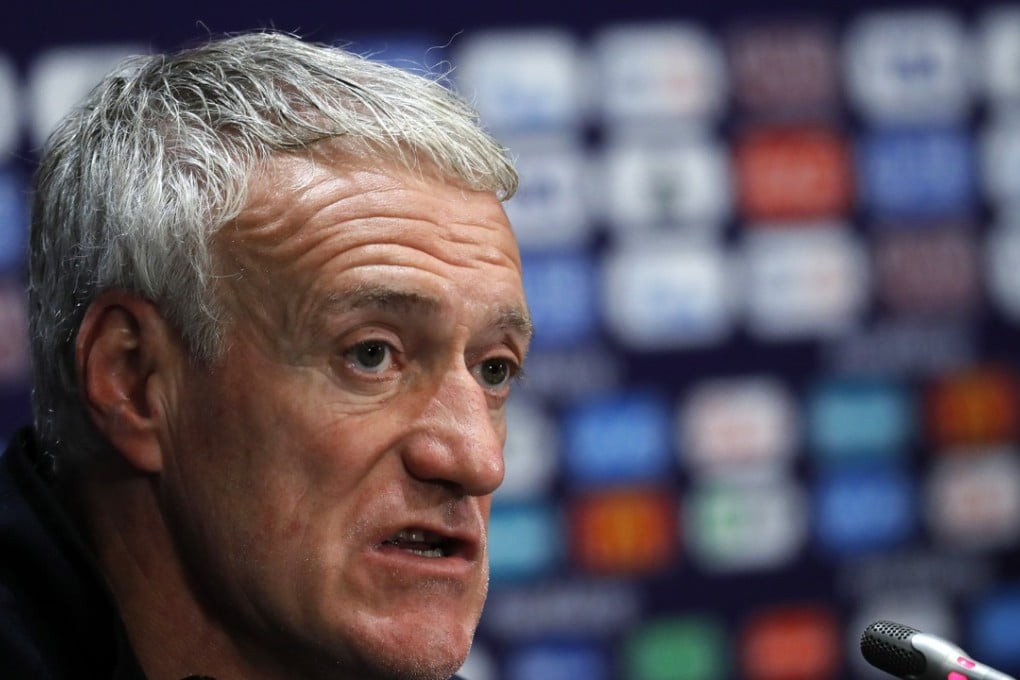French head coach Didier Deschamps is trying to protect his team against complacency. Photo: EPA