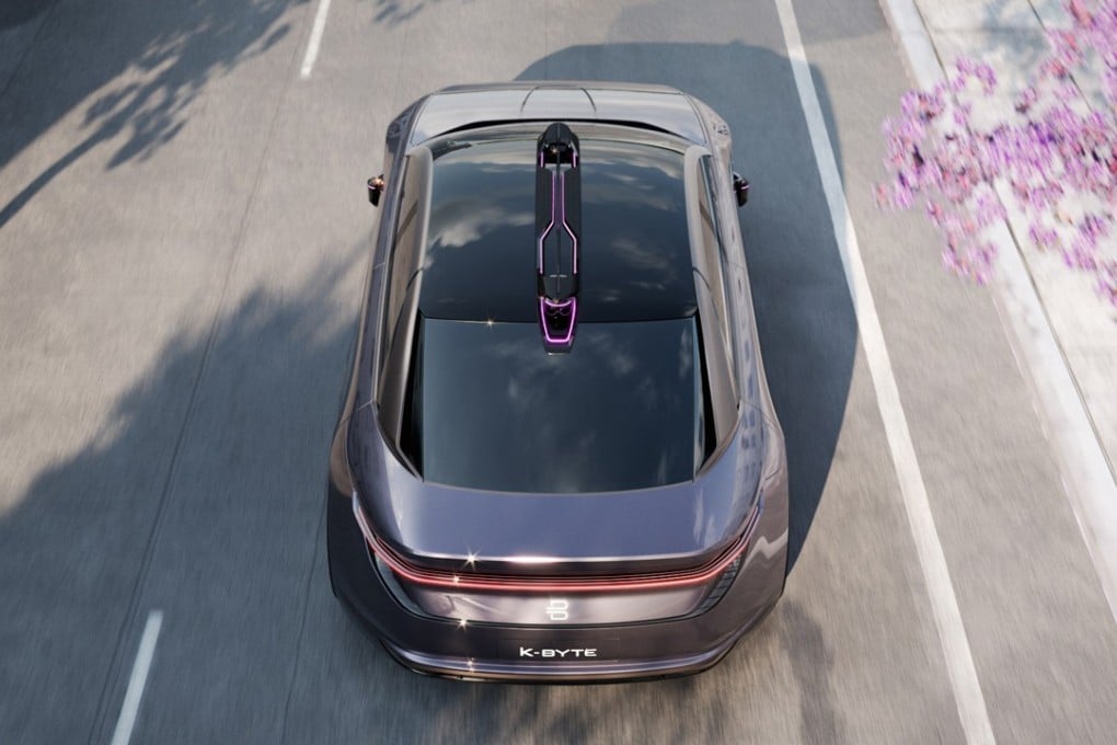 The bow-shaped BYTON LiBow system integrates front and rear lidar sensors to allow for a full-view panoramic scan of the vehicle’s surroundings. Photo: PRNewsfoto/BYTON