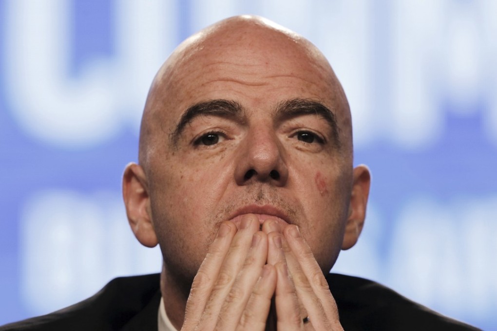 Fifa President Gianni Infantino participates in the annual conference of the South American Football Confederation, CONMEBOL, in Buenos Aires in April 2018. Photo: AP