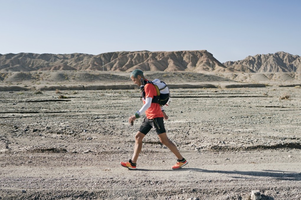 Dan Lawson sets the record at the 2017 Ultra Gobi, a 400km non-stop ultra marathon. There is US$10,000 on the line if you can beat Lawson’s time. Photo: Lloyd Belcher Visuals