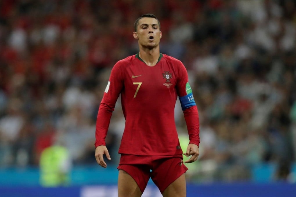 Portugal’s Cristiano Ronaldo lines up before scoring his incredible goal against Spain. Photo: Reuters