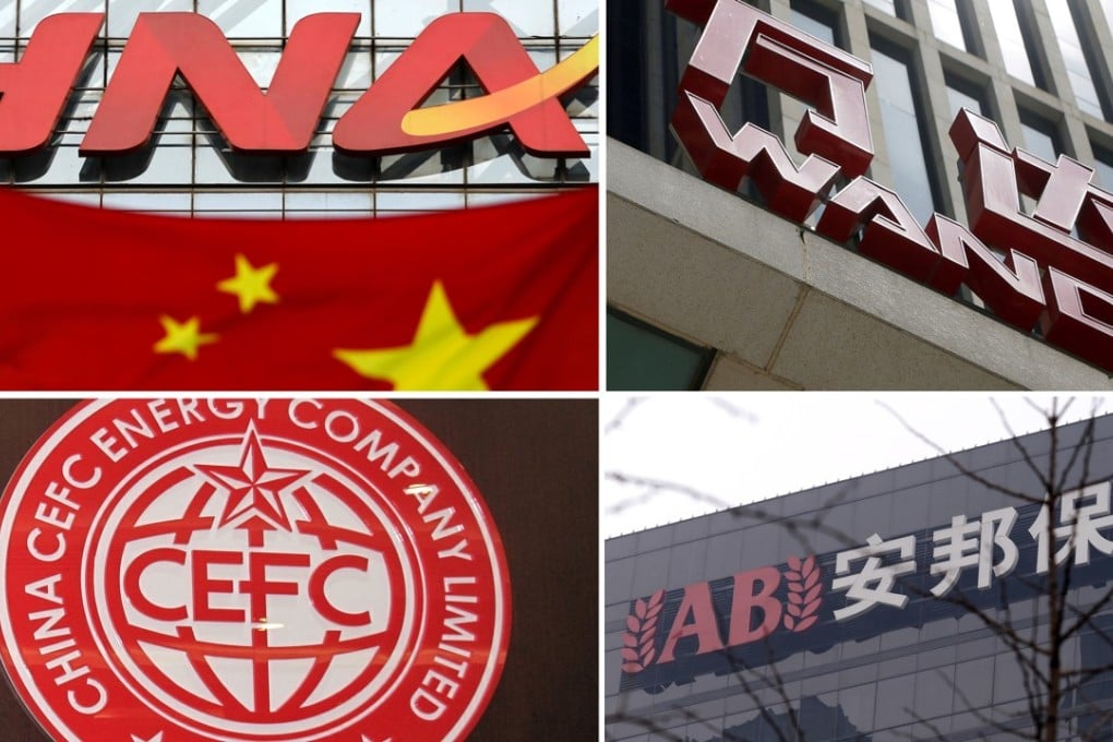 HNA, Wanda, CEFC and Anbang have been dropped from the Fortune 500 list. Photo: SCMP