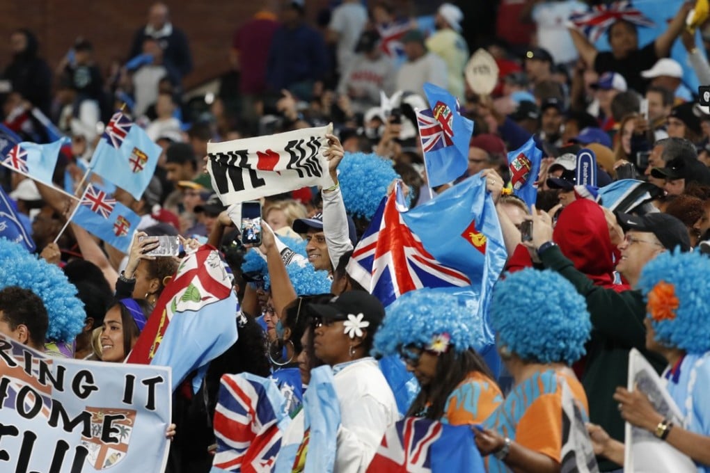 Fijian fans at the Rugby World Cup Sevens in San Francisco. Photo: EPA