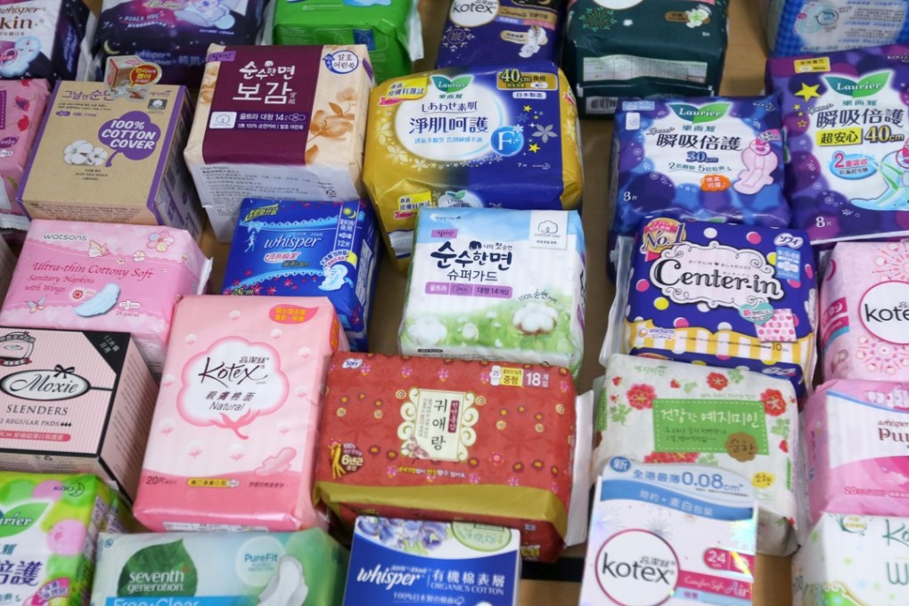 Various sanitary napkin brands. Photo: SCMP
