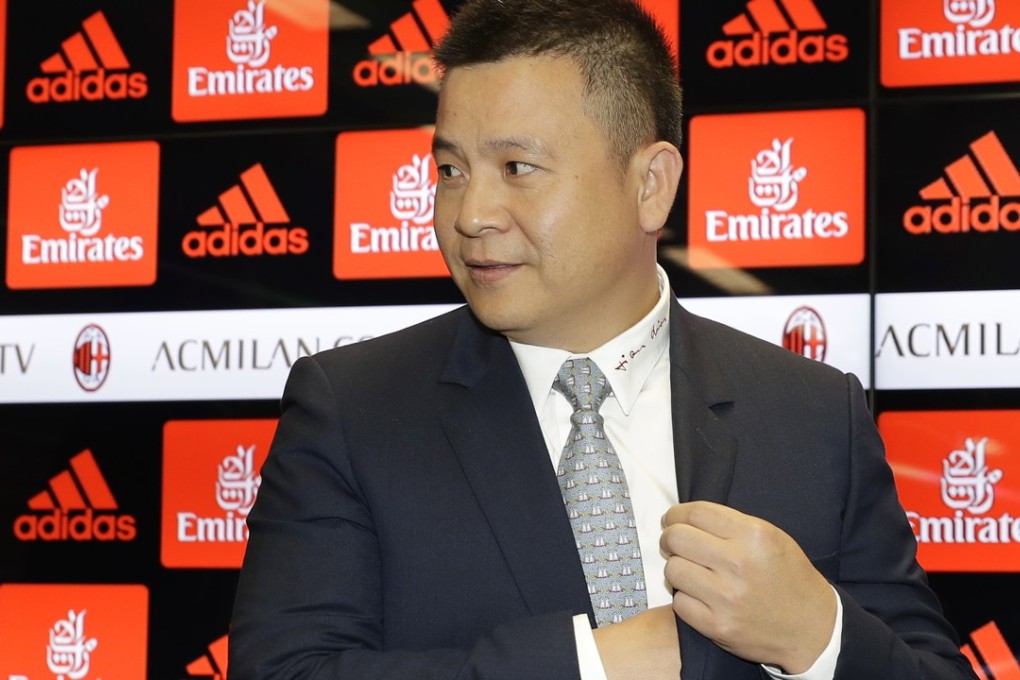 Former AC Milan owner Li Yonghong missed the deadline to repay part of a loan worth more than €300 million from the US-based hedge fund and Elliott has repossessed the holding company in Luxembourg that Li used to buy the seven-time European champions in April 2017. Photo: AP