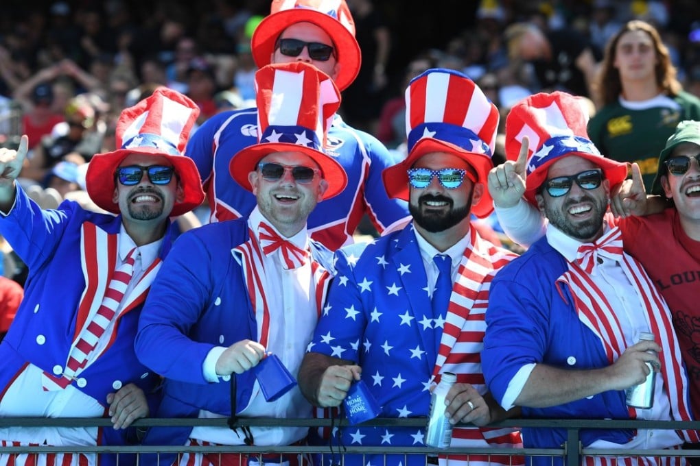US fans watch their team play against China during their women’s round of 16 game at the Rugby World Cup Sevens at AT&T Stadium in San Francisco. Photo: AFP