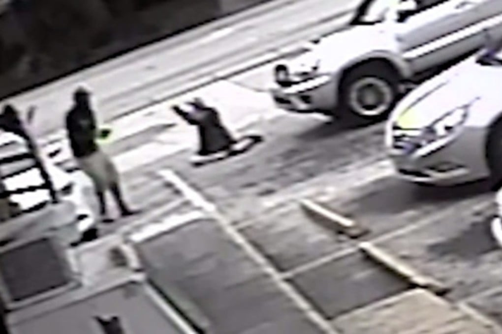 Markeis McGlockton (left) flinches as he is shot by Micheal Drejka outside a convenience store in Clearwater, Florida. Photo: Pinellas County Sheriff’s Office