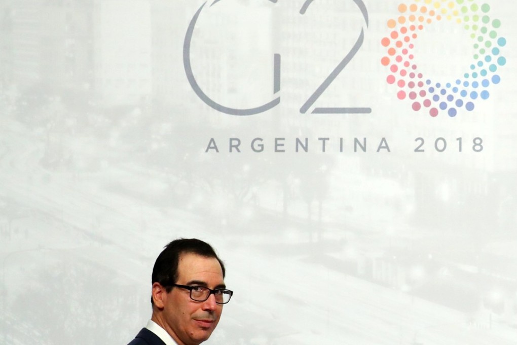 US Treasury Secretary Steven Mnuchin focused on other trade relationships at the G20 meeting of finance ministers in Buenos Aires. Photo: Reuters