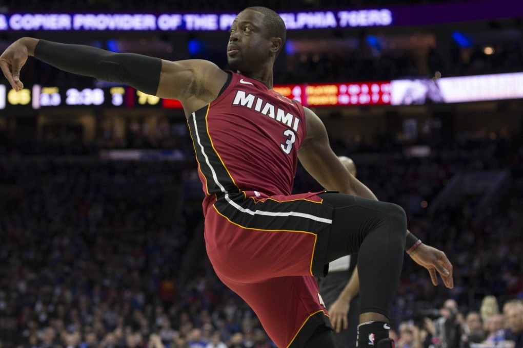 Dwyane Wade of the Miami Heat watches his shot in the 2018 NBA Play-offs. Photo: AFP