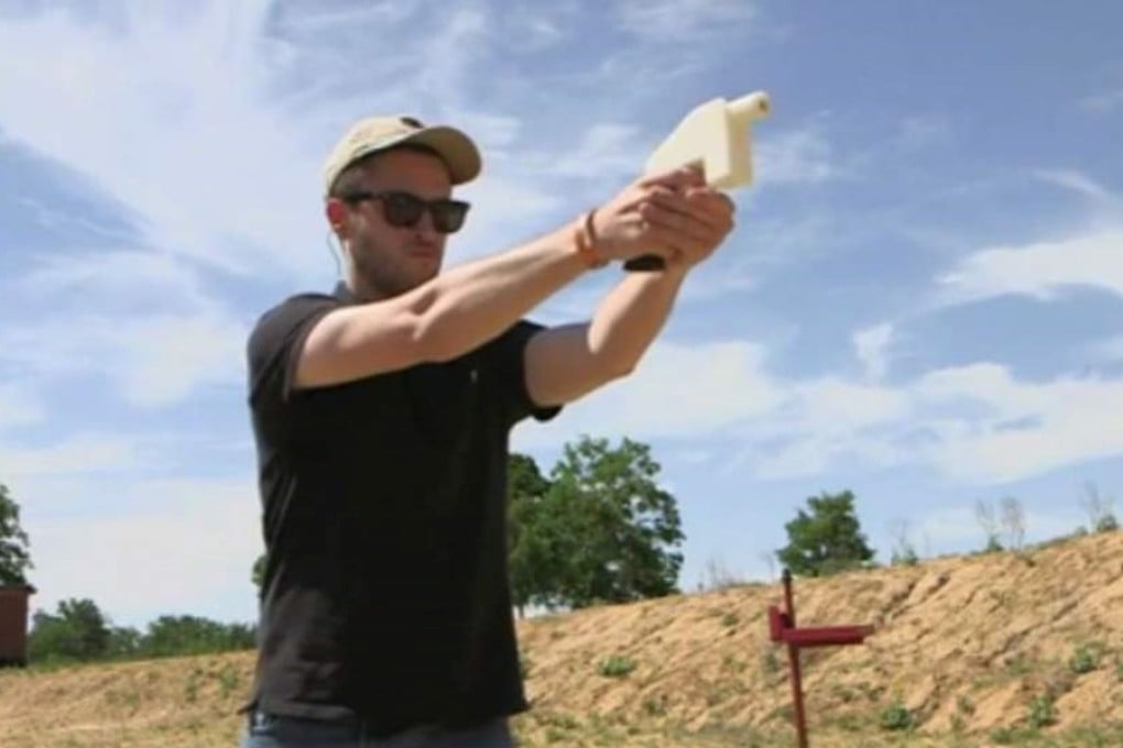 Cody Wilson of Defense Distributed fires a Liberator printed handgun. Photo: Defense Distributed