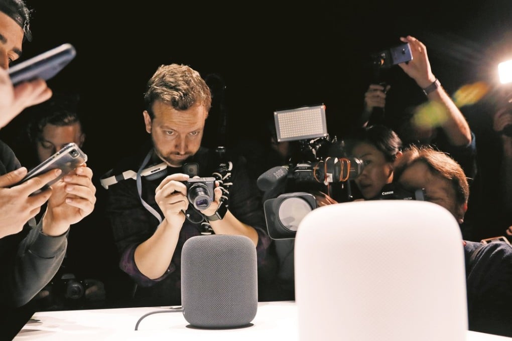 Apple, Samsung’s keen rival in the global smartphones market, rolled out it AI-equipped speaker HomePod in the US, UK and Australia in February, 2018. Photo: Kyodo