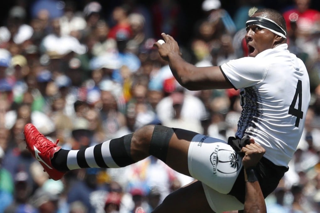 Paula Dranisinukula of Fiji in action against New Zealand during the Rugby World Cup Sevens semi-finals. Photo: EPA