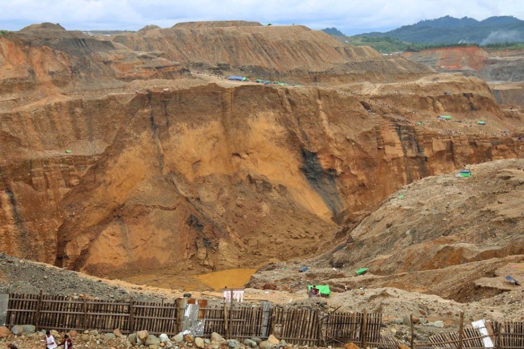 The Hpakant jade mining area where a landslide occurred earlier this month. At least 27 were feared dead in a new landslide in the remote Set Mu sub-township. Photo: EPA