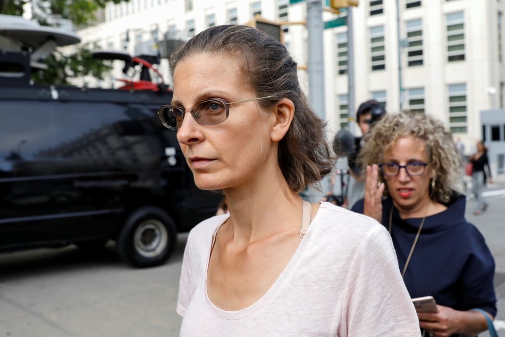 Clare Bronfman, an heiress of the Seagram's liquor empire, following her arraignment in relation to the Albany-based organisation Nxivm at the United States Federal Courthouse in Brooklyn on Tuesday. Photo: Reuters