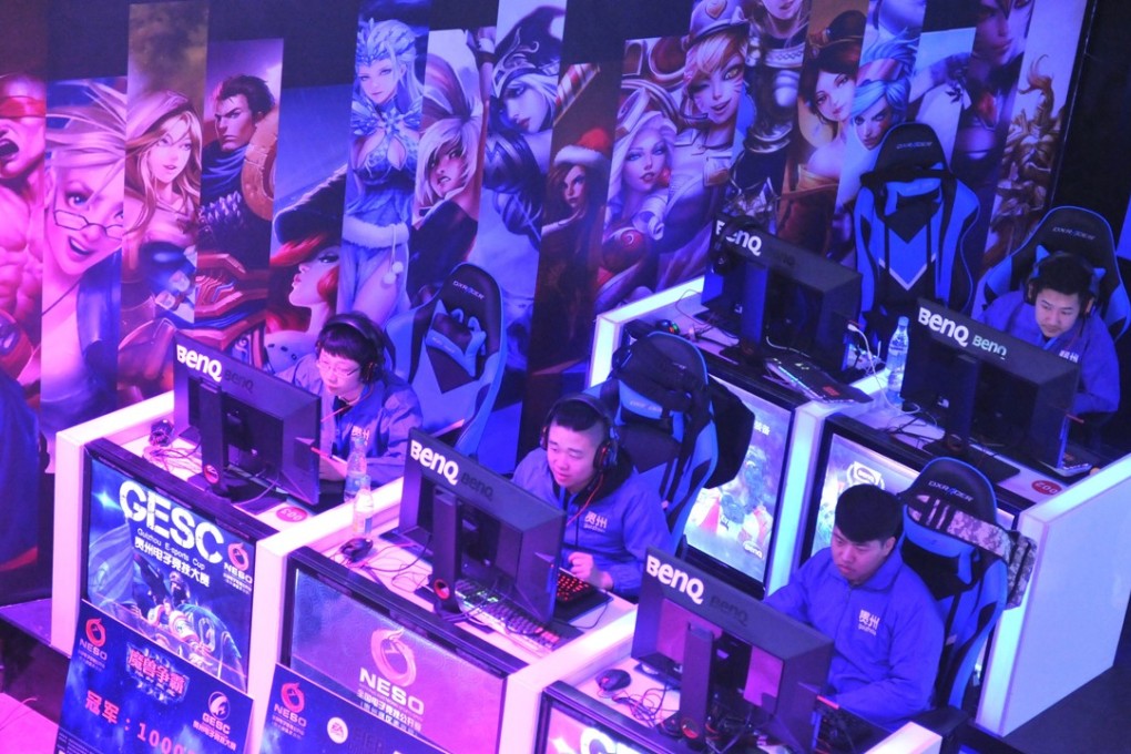 Players take part in a national eSports competition in Guiyang city, southwest China. Photo: Imaginechina