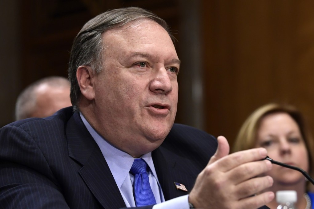 Secretary of State Mike Pompeo testifies before the Senate Foreign Relations Committee on Capitol Hill in Washington on Wednesday. Photo: AP