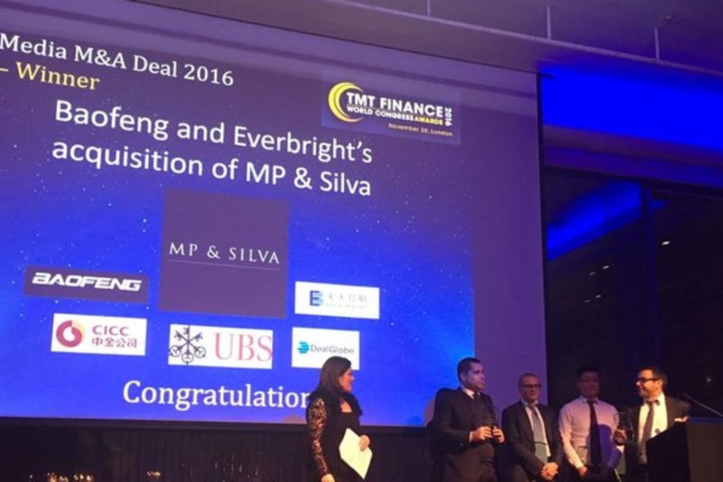 Everbright and Baofeng's acquisition of MP & Silva wins deal of the year in 2016. Photo: Pinterest