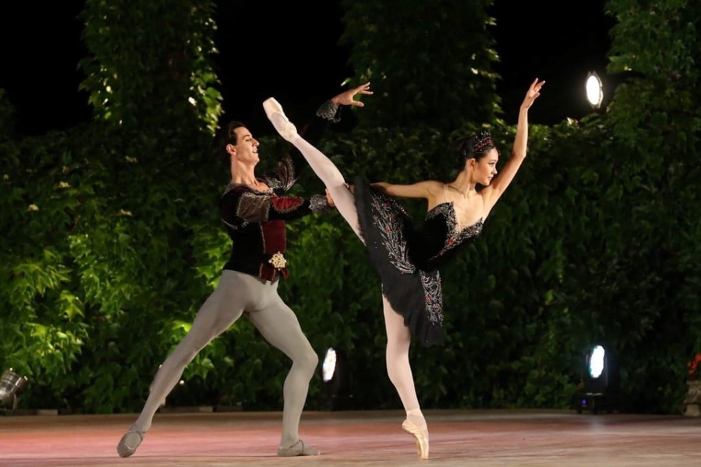 Canada's Jessica Xuan and her non-competing partner at the Ballet Olympiade in Varna. Photo: Viktor Viktorov / Varna International Ballet Competition