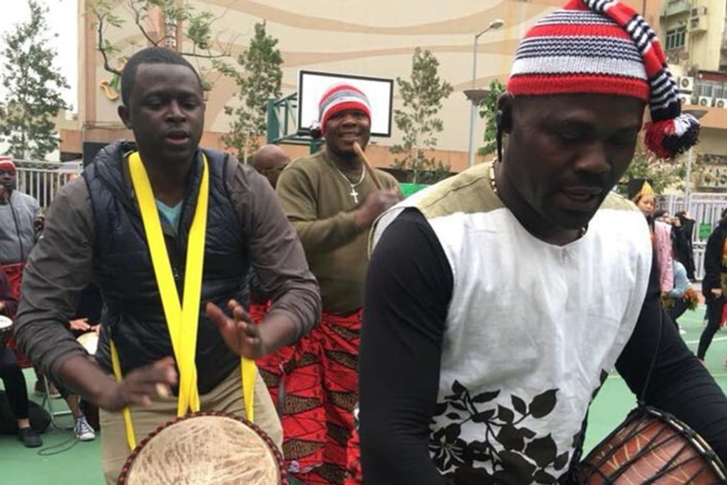 The Hong Kong African Association takes part in an event called Africa in Hong Kong in Fung Kwan Street Park, Yuen Long. It aims to promote African culture and racial harmony. Photo: Facebook