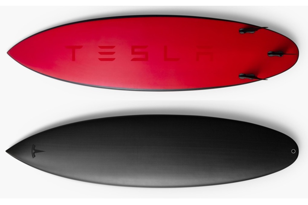 Limited Edition Tesla Surfboard. Photo: Tesla