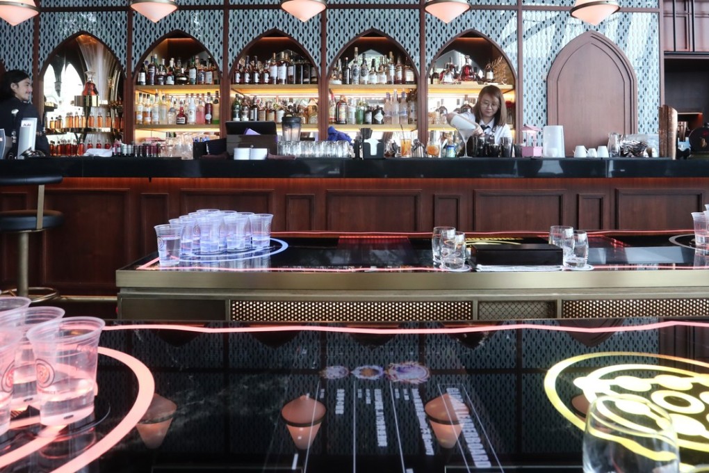 The beer pong tables at Pong bar in Central. Photo: Jonathan Wong