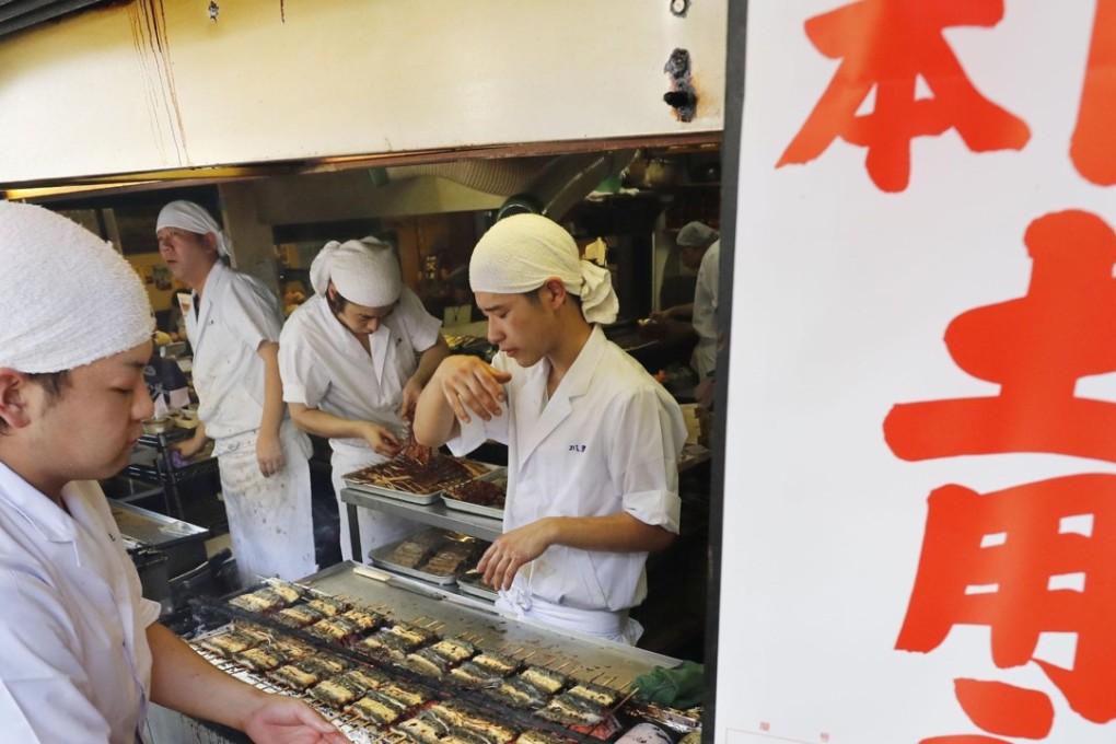 Eels are a prized summer delicacy in Japan. On what is traditionally referred to as the “day of the ox” in summer, the second of which for this season falls on Wednesday, Japanese people often eat eel, typically grilled with sweet soy sauce. Photo: Kyodo