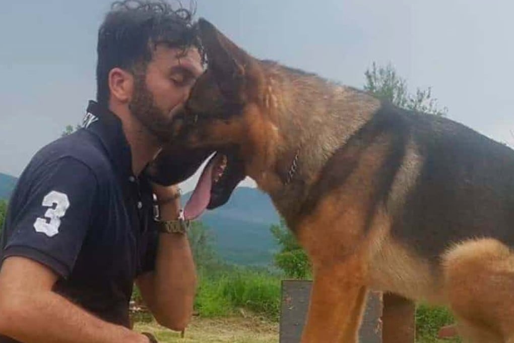 Fabiano Ettore and his dog Kaos: ‘I can’t understand such a horrible act’. Photo: Facebook