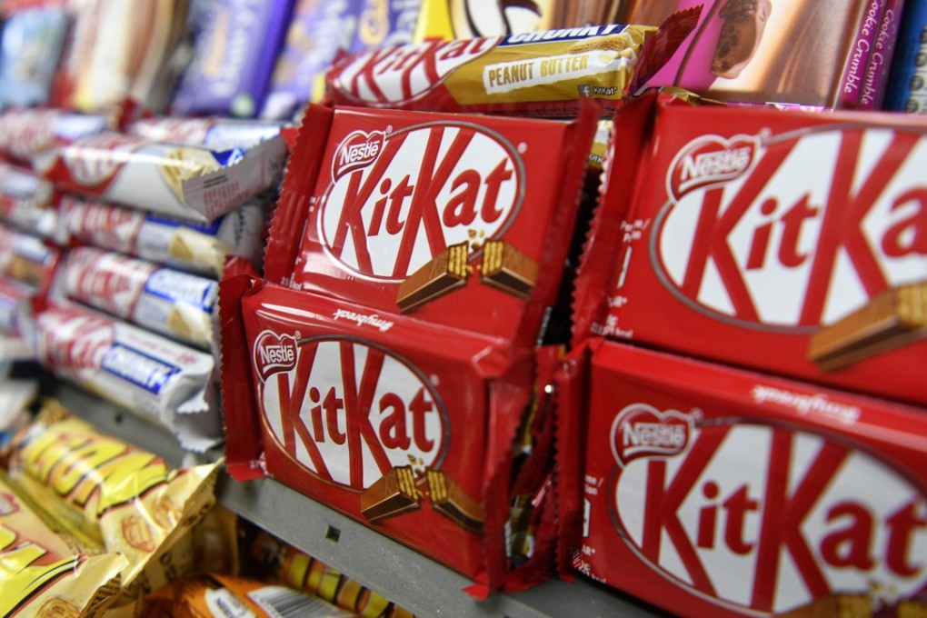 Kit Kat chocolate wafer bars on sale in London on July 25. The European Court of Justice dismissed an appeal by Nestlé to register the shape of its four-finger Kit Kat as its trademark. Photo: EPA-EFE