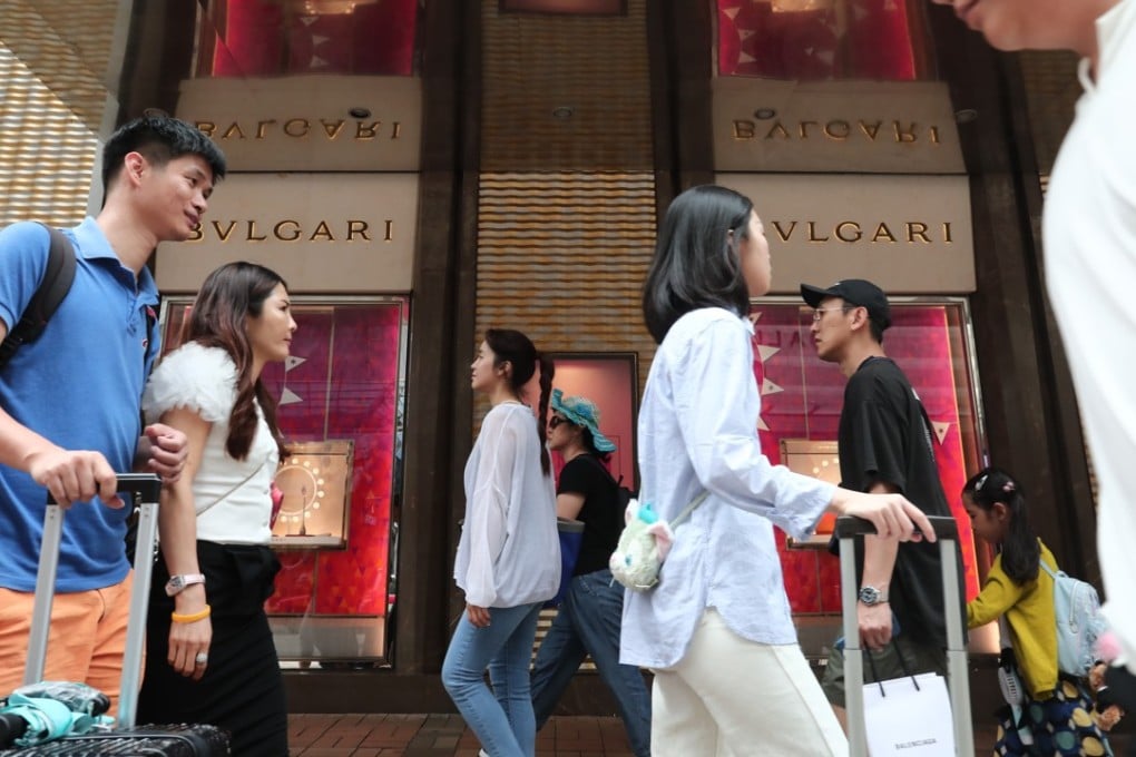 Shoppers on Canton Road in the Hong Kong shopping district of Tsim Sha Tsui in Kowloon. Photo: Jonathan Wong
