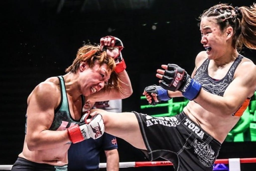 Zhang Weili (right) is on a 16-fight winning streak. Photo: Instagram/@kunlunfightofficial