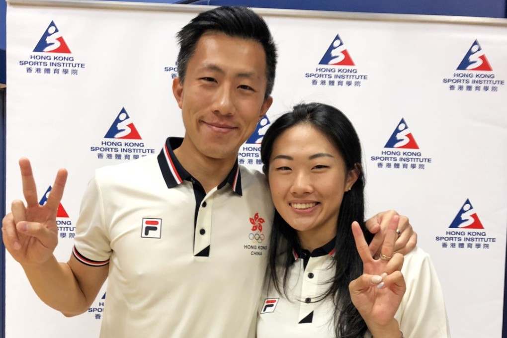 Hong Kong Fencer Lam Hin-chung with his sister Lam Hin-wai. Photo: Chan Kin-wa