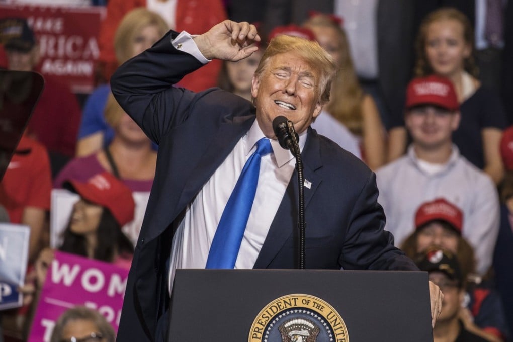 US President Donald Trump speaks during a rally in Wilkes-Barre, Pennsylvania on August 2. Trump tweeted recently that Pennsylvania has to love him because of what his policies have done for the steel industry. Photo: Bloomberg