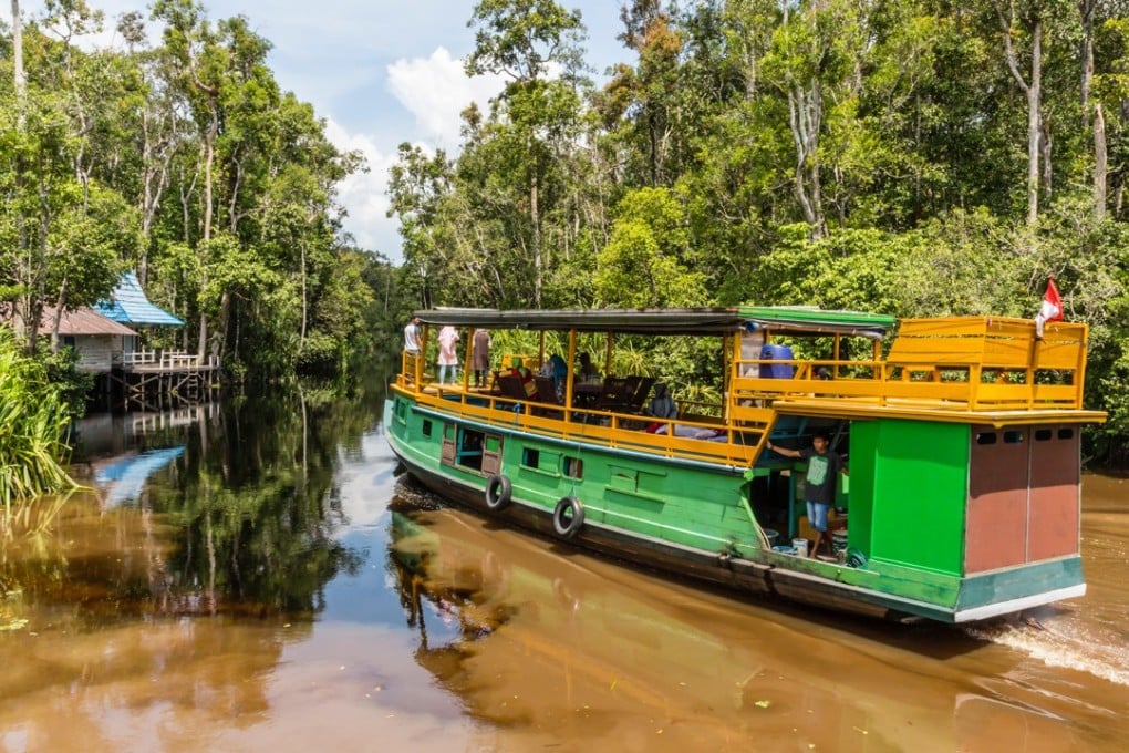 Tourists on a boat trip to experience Borneo’s natural beauty. Photo: Alamy