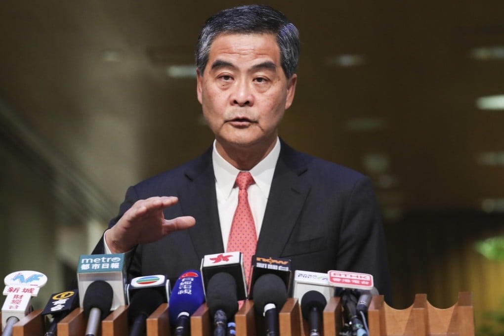Former Hong Kong chief executive Leung Chun-ying voiced support online for Beijing’s opposition to a talk by HKNP leader Andy Chan. Photo: Nora Tam