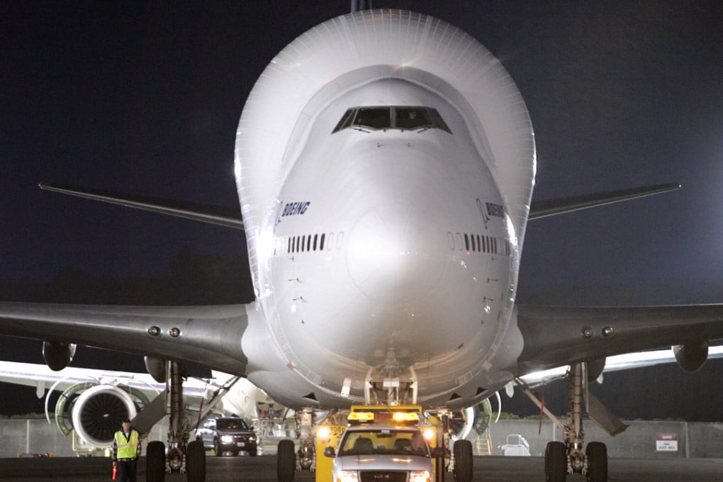 A Boeing ‘Dreamlifter’ super freighter cargo aircraft. Photo: AP