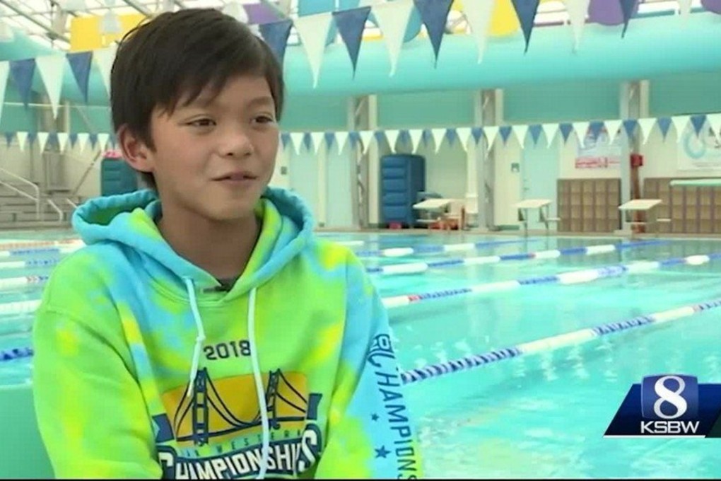 Clark Kent Apuada is moving faster than a speeding bullet in the pool. Photo: KSBW