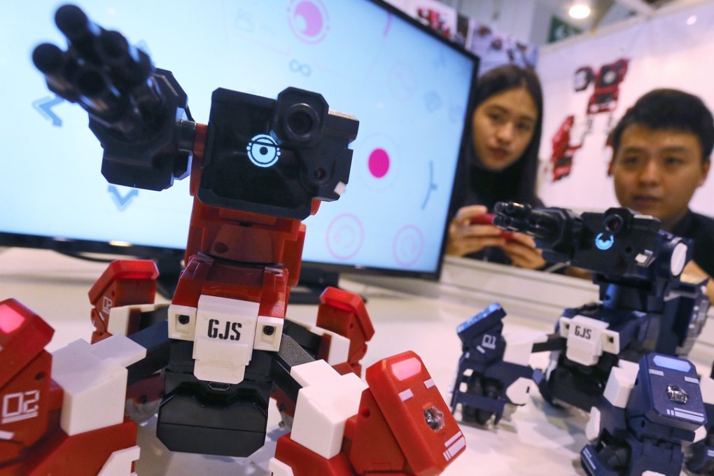 Ganker Robot by GJS displayed at a toy fair in Hong Kong. Photo: SCMP