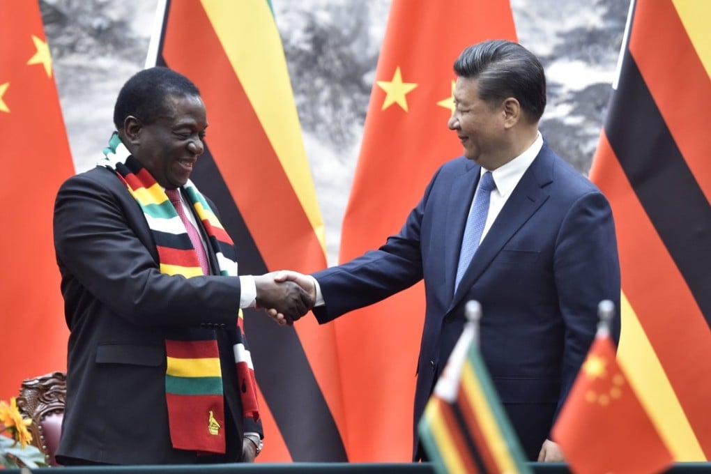 Chinese President Xi Jinping (right) is reported to have sent a message of congratulations to Zimbabwean President Emmerson Mnangagwa on his election victory. Photo: AP