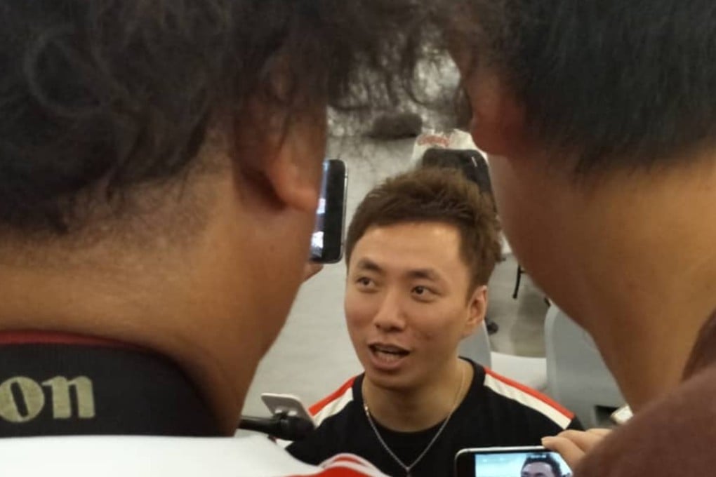 Hong Kong bowler Wu Siu-hong speaks to the media on Tuesday. Photos: Handout