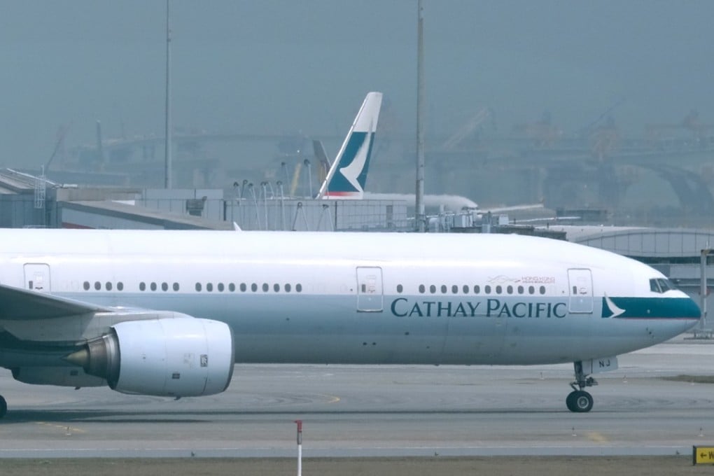 A passenger aircraft of Cathay Pacific Airways at the Hong Kong International Airport, Chek Lap Kok. Photo: Chang Kim Fung