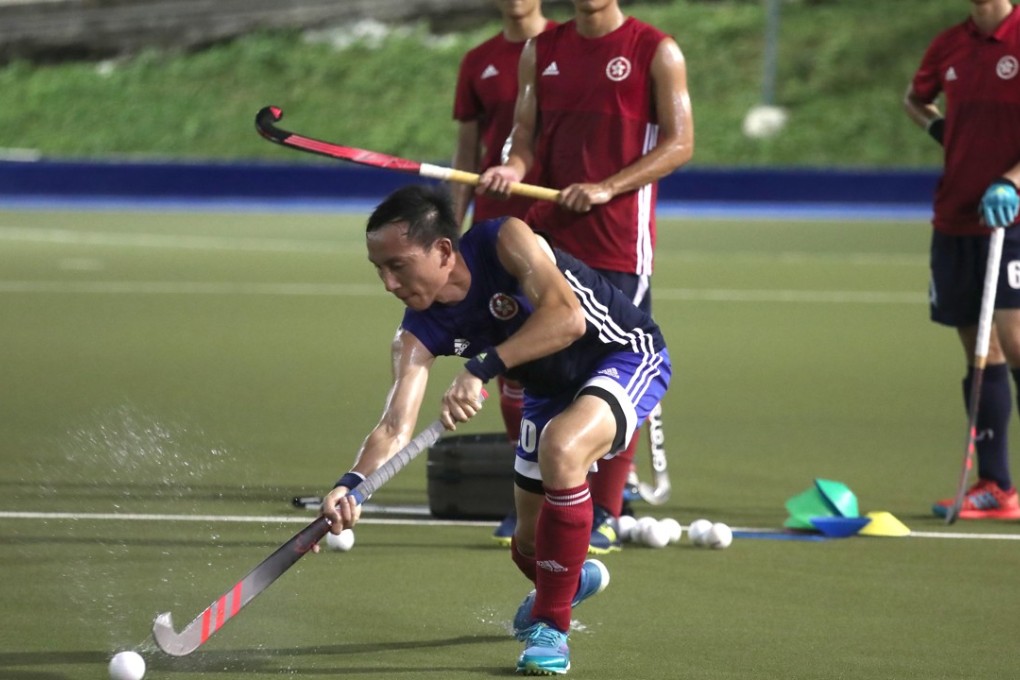 Hong Kong captain Siu Chung-ming (front) during a training session at King’s Park ahead of the Asian Games. Photos: Jonathan Wong