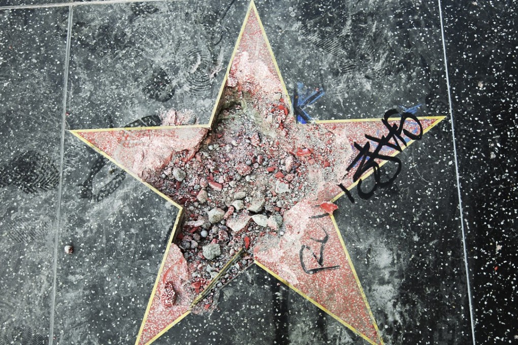 This photo shows Donald Trump's star on the Hollywood Walk of Fame that was vandalised on July 25 in Los Angeles. Photo: AP