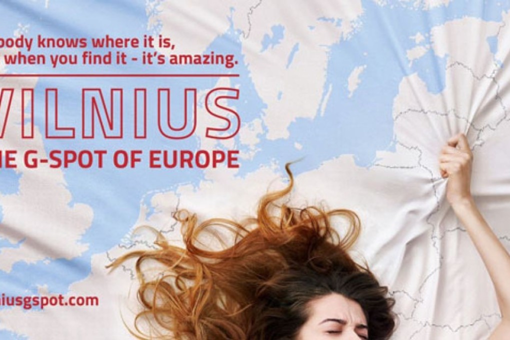‘Nobody knows where it is, but when you find it, it’s amazing. Vilnius, the G-spot of Europe,’ says the advertisement. Photo: Handout